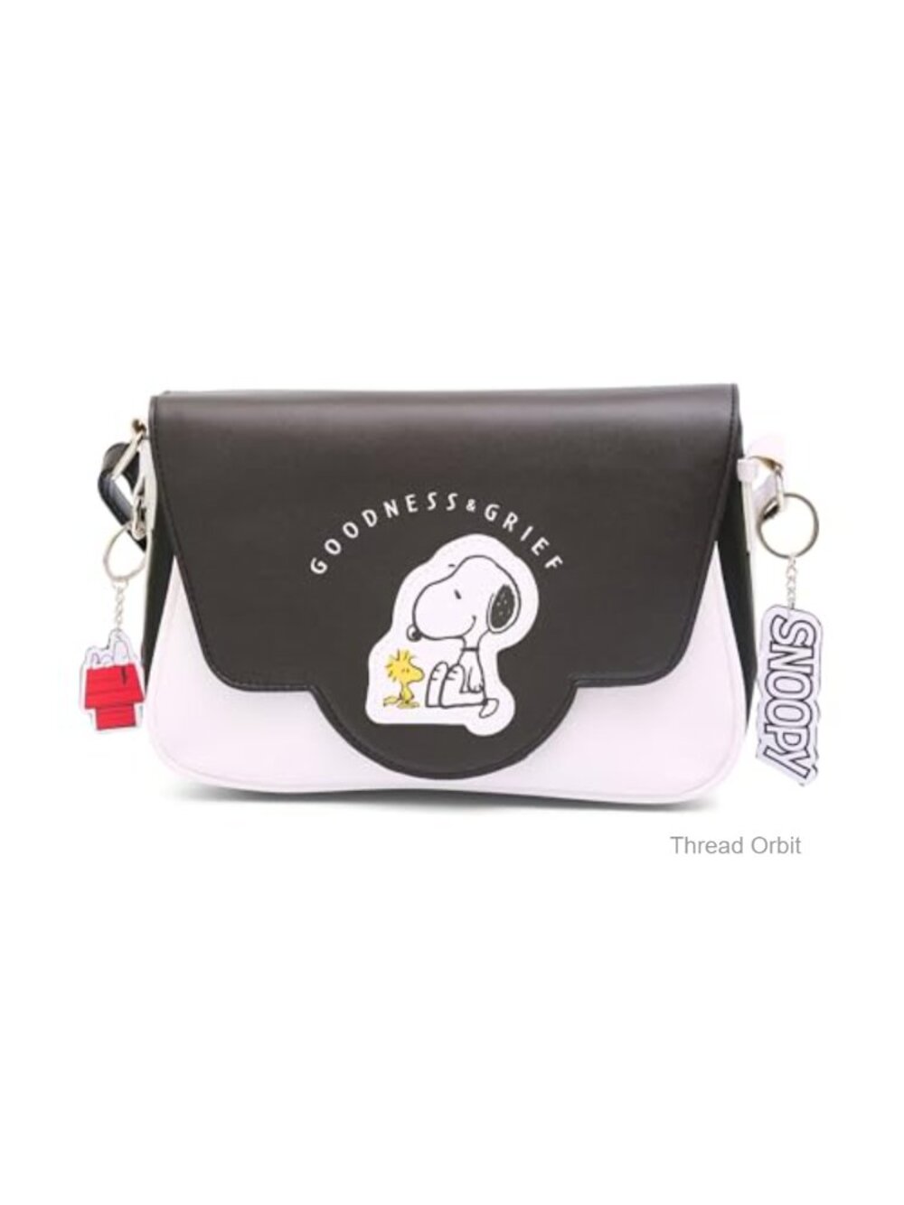 Peanuts Snoopy Woodstock Fold Over Crossbody Vegan Leather Bag